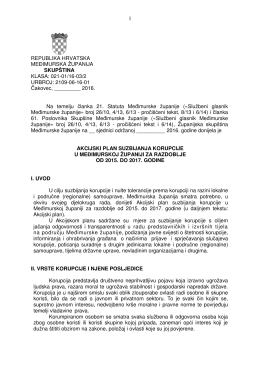 11. prijedlog akcijskog plana suzbijanja korupcije u međimurskoj