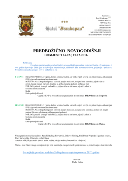 predbožično novogodi&scaron;nji