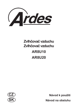 Zvlhčovač vzduchu Zvlhčovač vzduchu AR8U10 AR8U20 SK CZ