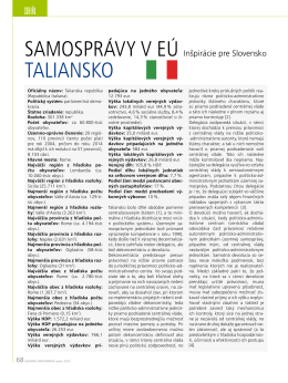 Samospr&aacute;va v Taliansku (PDF Available)
