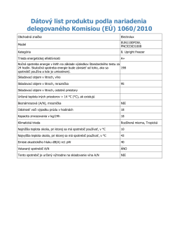 D&aacute;tov&yacute; list v&yacute;robku podľa E&Uacute;