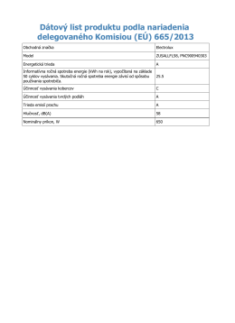 D&aacute;tov&yacute; list v&yacute;robku podľa E&Uacute;