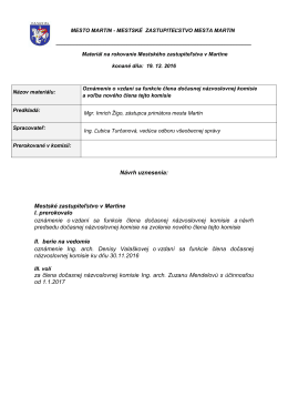 17. Oznámenie o vzdaní sa funkcie člena dočasnej