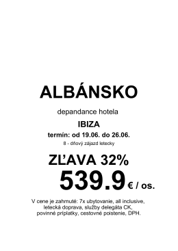 albánsko - FA3TOUR