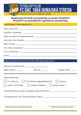 formul&aacute;r - fcdac.sk
