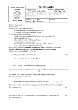 matematika 2. osztály - Tanítók Fekete István Egyesülete