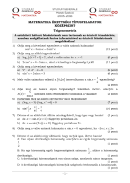 feladatlap - Studium Generale