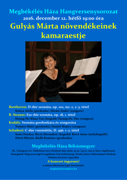 Guly&aacute;s M&aacute;rta n&ouml;vend&eacute;keinek kamaraestje