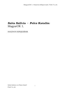 Szita Szilvia &ndash; Pelcz Katalin: MagyarOK 1 - magyar