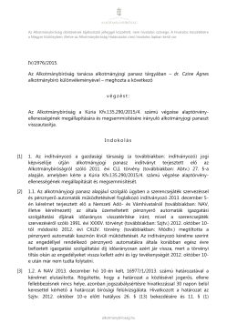 IV/2976/2015. Az Alkotm&aacute;nyb&iacute;r&oacute;s&aacute;g tan&aacute;csa alkotm&aacute;nyjogi panasz