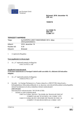 15365/16 pn/agh 1 GIP 1B 1. A napirend elfogadása Nem
