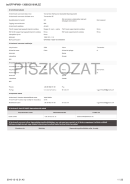 Tarnaméra SE Tao pályázat 2016-17