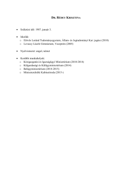 dr. Rédey Krisztina, a Miniszterelnöki Kabinetiroda helyettes
