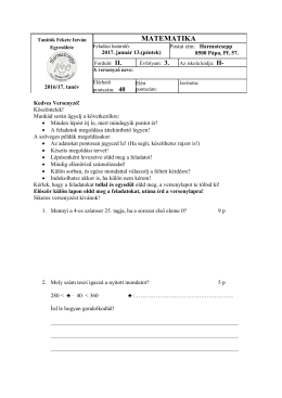 matematika 3. osztály - Tanítók Fekete István Egyesülete