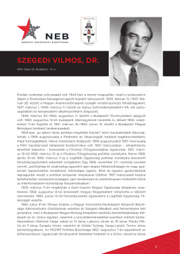 SZEGEDI VILMOS, DR.