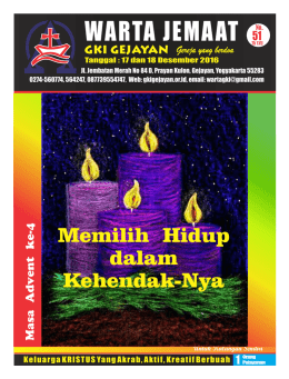 warta jemaat - GKI Gejayan