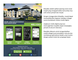 Masjidku adalah aplikasi jejaring sosial untuk masjid yang