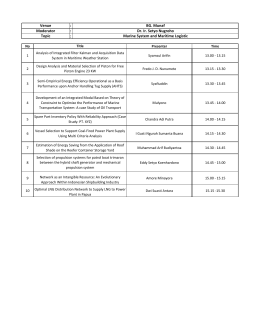 Marine System and Maritime Logistic