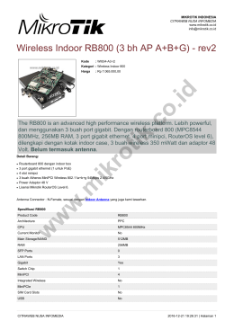 brosur - Mikrotik Indonesia