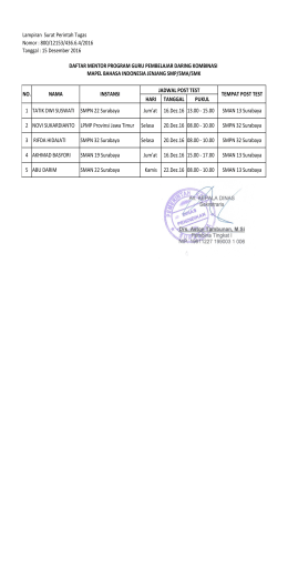 daftar-mentor - Dispendik Ketenagaan Surabaya