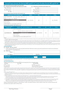 Kontrak Program Automatic Re-Ordering (ARO) ageLOC