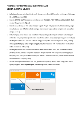 pedoman-post-test-daring-murni - Dispendik Ketenagaan Surabaya