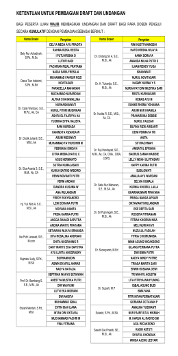 ketentuan untuk pembagian draft dan undangan - Akuntansi FE-UM