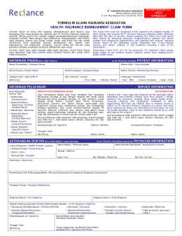 Formulir Klaim Reimbursement 120215