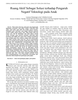 Ruang Aktif Sebagai Solusi terhadap Pengaruh Negatif Teknologi