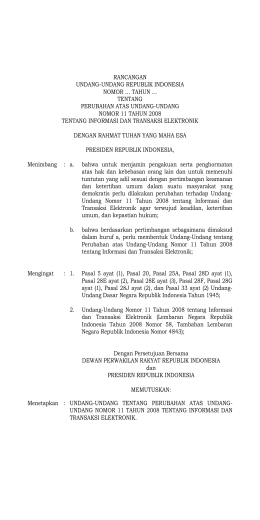 rancangan undang-undang republik indonesia nomor … tahun