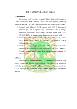 BAB V KESIMPULAN DAN SARAN