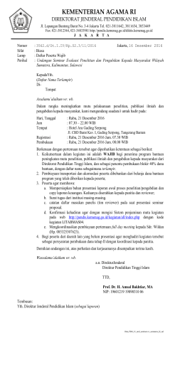 1. Undangan Seminar - Diktis Kemenag