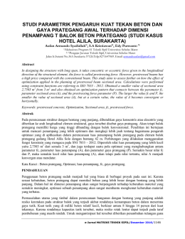 studi parametrik pengaruh kuat tekan beton dan gaya prategang
