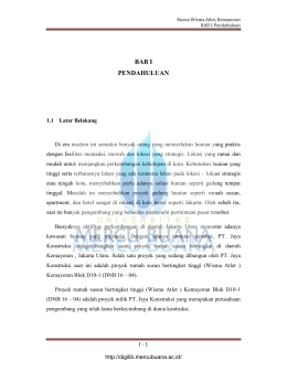 bab i pendahuluan - Perpustakaan Universitas Mercu Buana