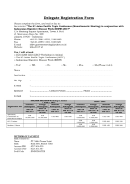 Delegate Registration Form