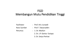 Hasil FGD Penjaminan Mutu
