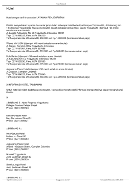 Hotel dengan tarif khusus dan LAYANAN PENJEMPUTAN Panitia