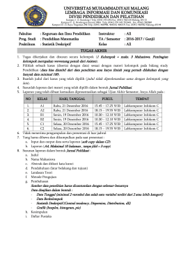 Statistik Deskriptif - Pendidikan Matematika