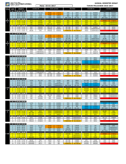 Jadwal Pelajaran Semester Genap 2016/2017 - maitreyawira