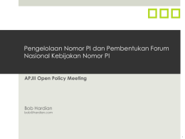 APJII Open Policy Meeting