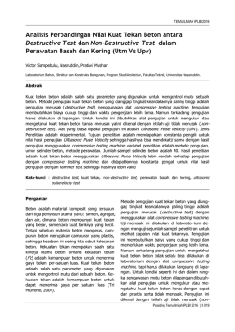 Analisis Perbandingan Nilai Kuat Tekan Beton