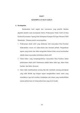 58 BAB V KESIMPULAN DAN SARAN A. Kesimpulan Berdasarkan