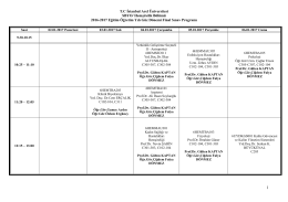 T.C İstanbul Arel &Uuml;niversitesi SBYO/ Hemşirelik B&ouml;l&uuml;m&uuml; 2016