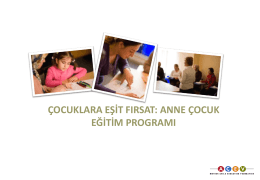 anne &ccedil;ocuk eğitim programı