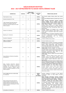 sağlık bilimleri enstitüsü 2016