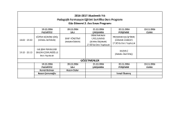 A&Ouml;A Pedagojik Formasyon Eğitimi Sertifika G&uuml;z D&ouml;nemi 2. Ara