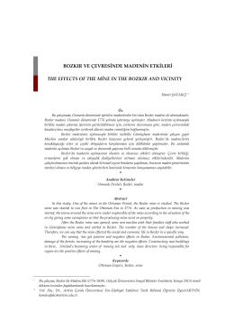 Bozkır ve &Ccedil;evresinde Madenin Etkileri