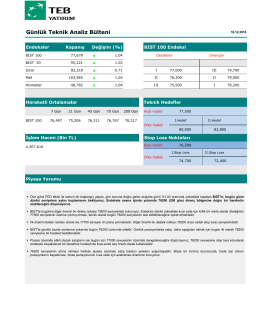 Günlük Teknik Analiz Bülteni