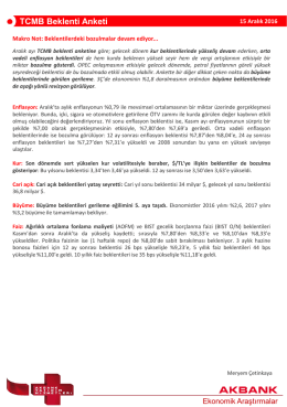 TCMB Beklenti Anketi