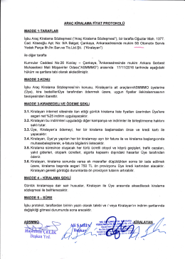 Yedek Parça İth.İhr.San.ve Tic.Ltd.Şti. ("Kiralayan")
